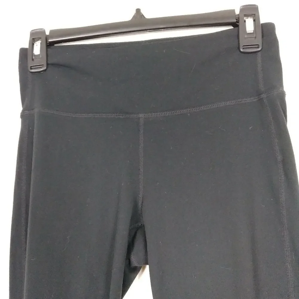 Athleta Black Capri Length Mid Rise Athletic Workout Leggings Size S